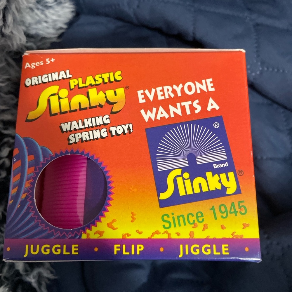 Link Original Plastic Walking Spring Toy - Bright Pink and Orange